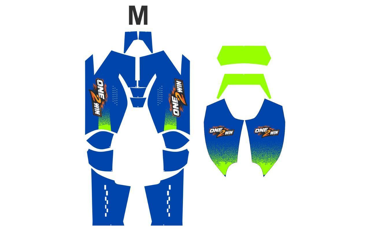 One2Win MX broek - blauw / groen 2026 - Afbeelding 2