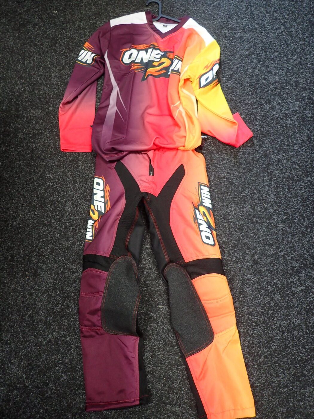 One2Win MX broek 2026 purple - geel - Afbeelding 3